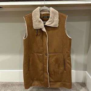 GORGEOUS😍 Lauren by Ralph Lauren faux leather and faux shearling vest! BNWOT